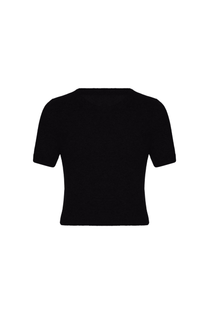 Cashmere crop top black