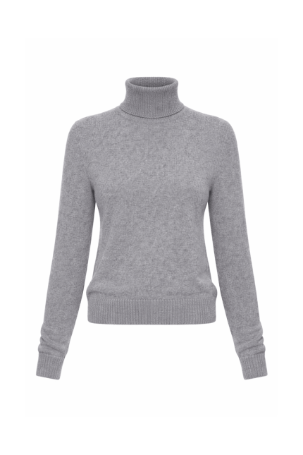 Cashmere turtleneck gray