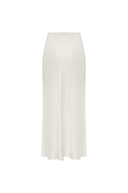 Silk skirt white