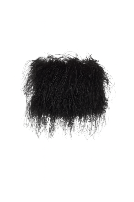 Feathered top black