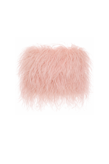 Feathered top blush pink