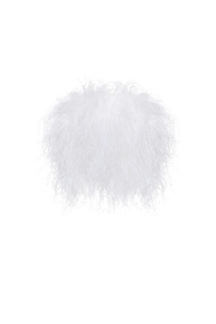 Feathered top white